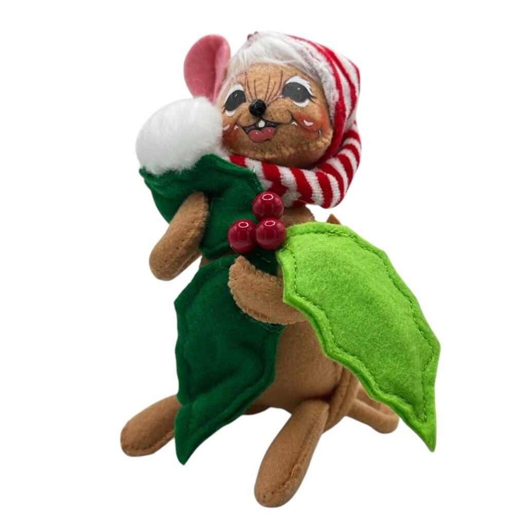 Annalee 2014 Holly Mouse 6" inch Doll Christmas